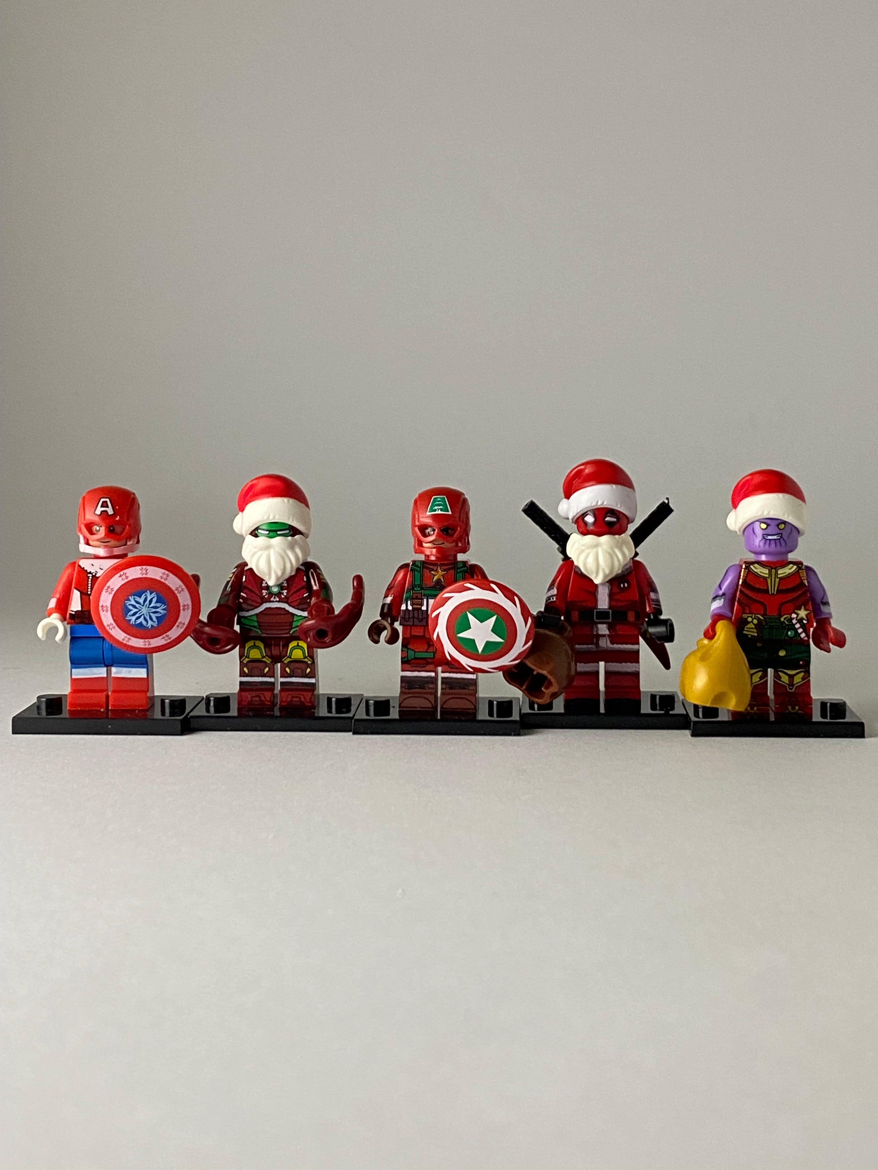 Marvel Characters Christmas Iron Man Captain America Thanos Deadpool