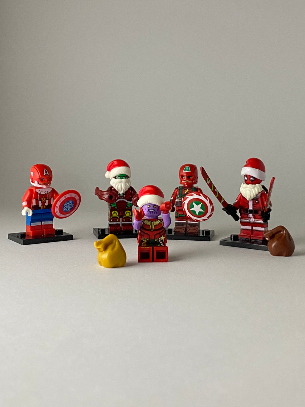 Marvel Characters Christmas Iron Man Captain America Thanos Deadpool