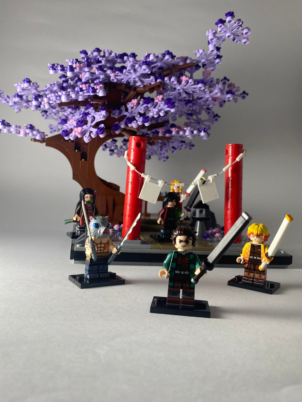 Demon Slayer Wistoria Tree and 6 characters