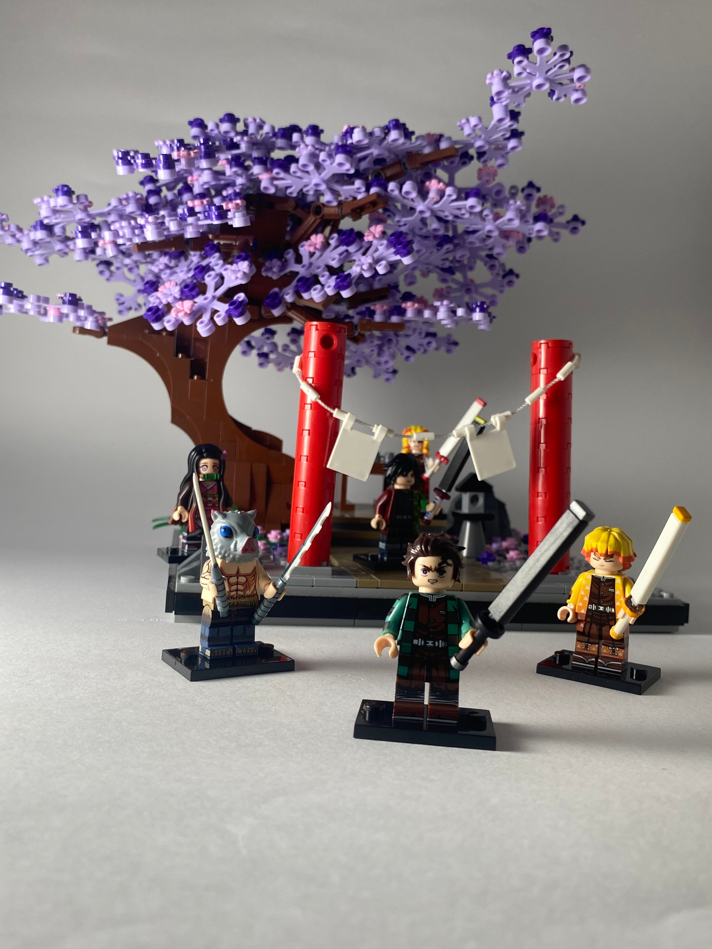 Demon Slayer Wistoria Tree and 6 characters