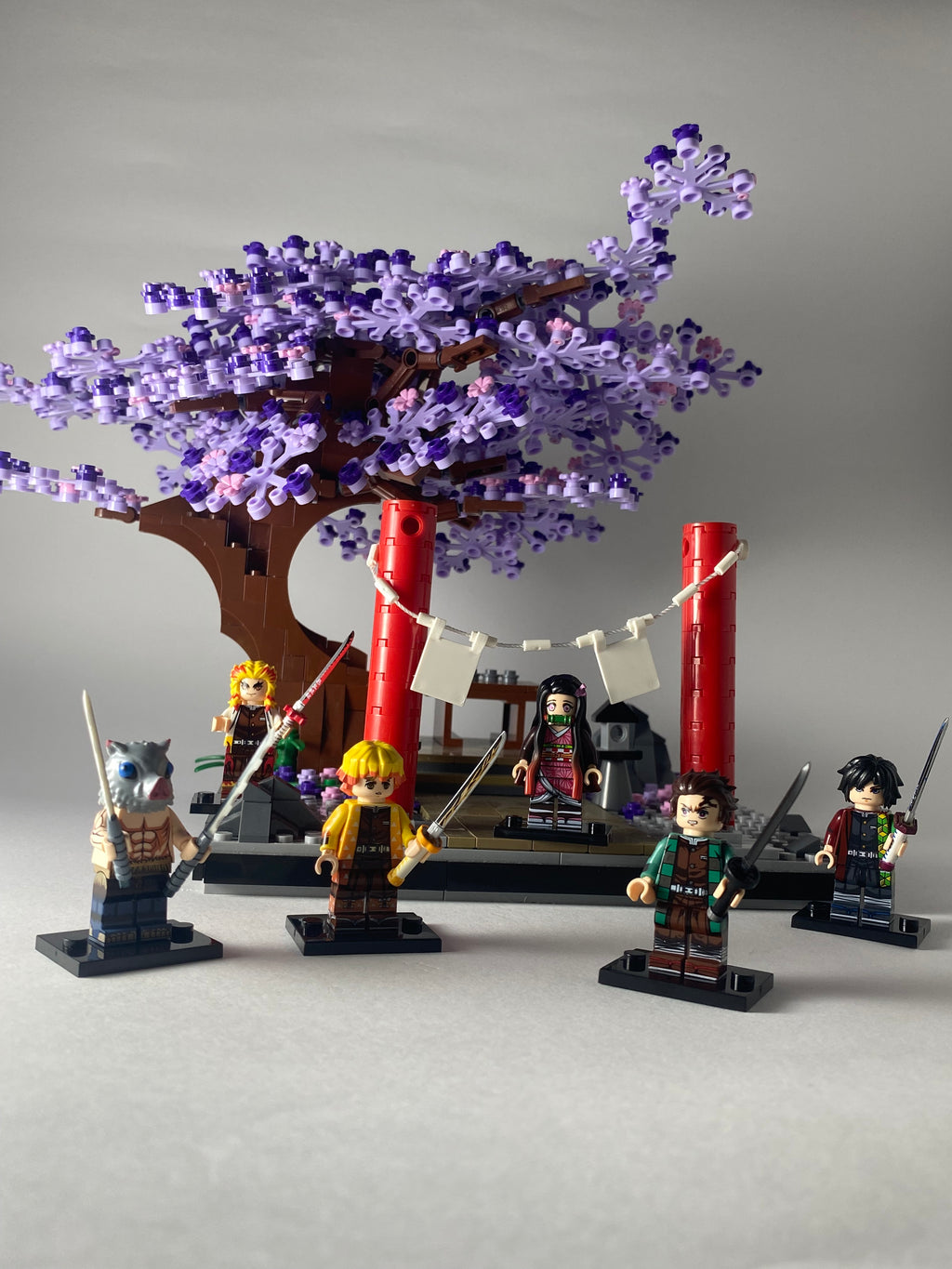 Demon Slayer Wistoria Tree and 6 characters