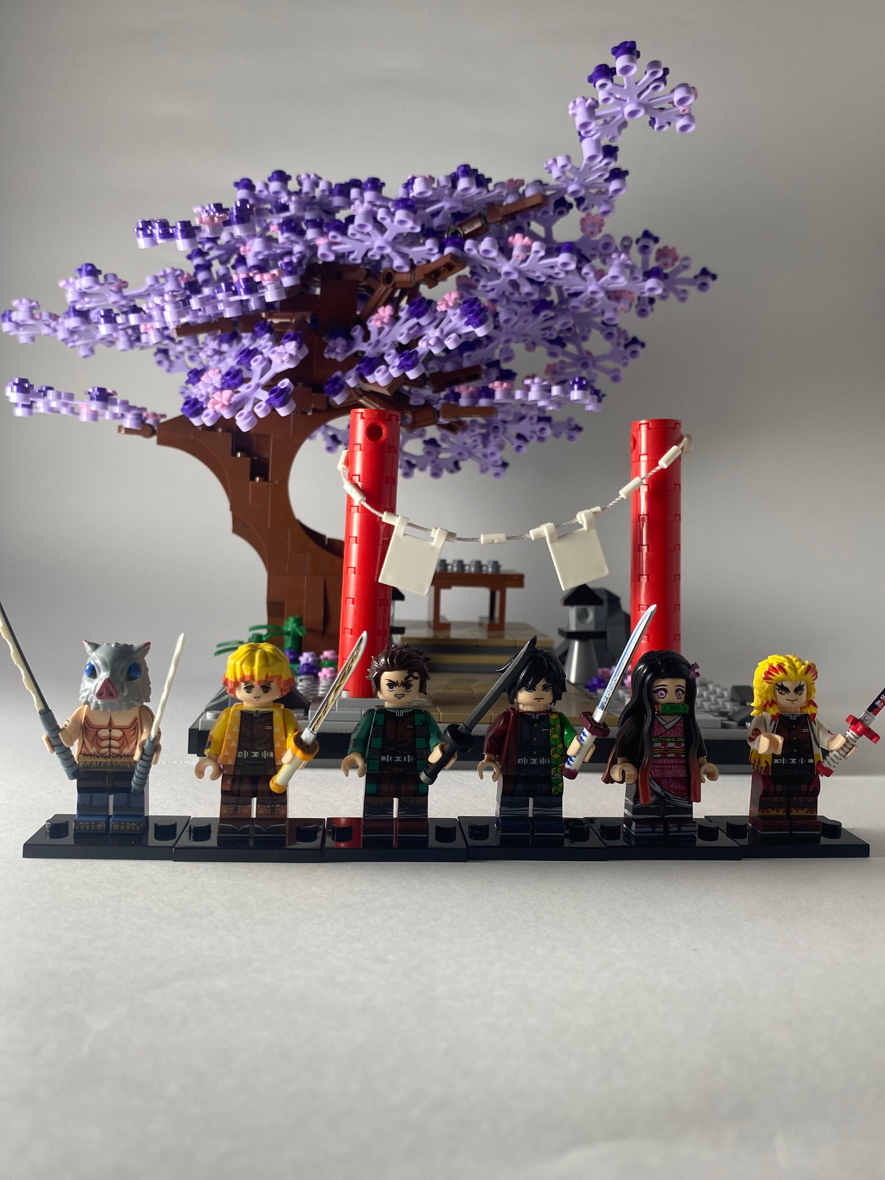 Demon Slayer Wistoria Tree and 6 characters