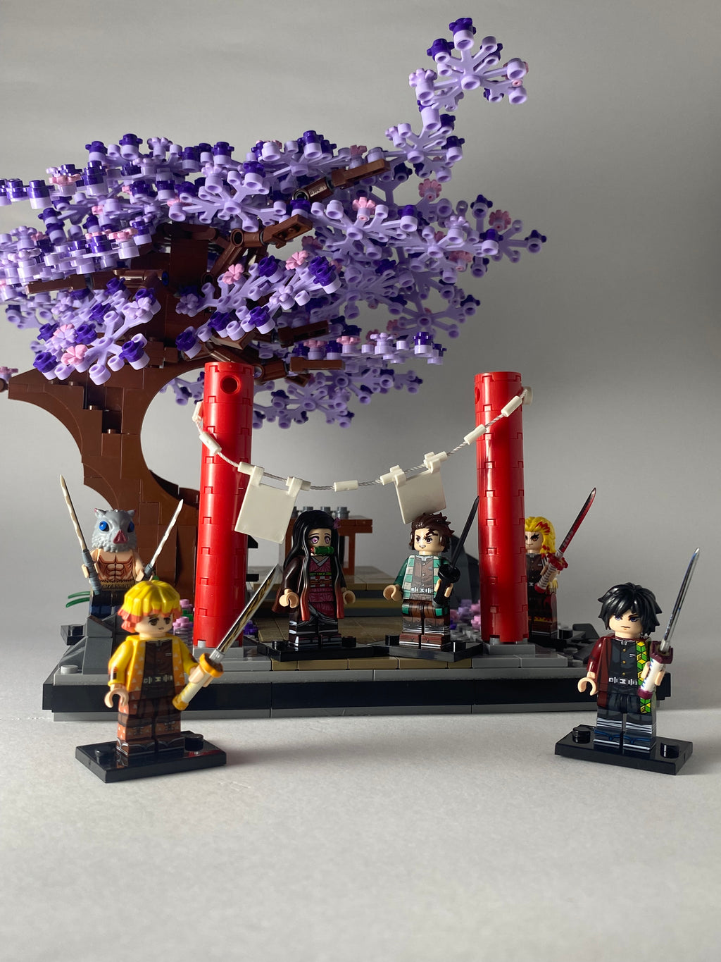 Demon Slayer Wistoria Tree and 6 characters